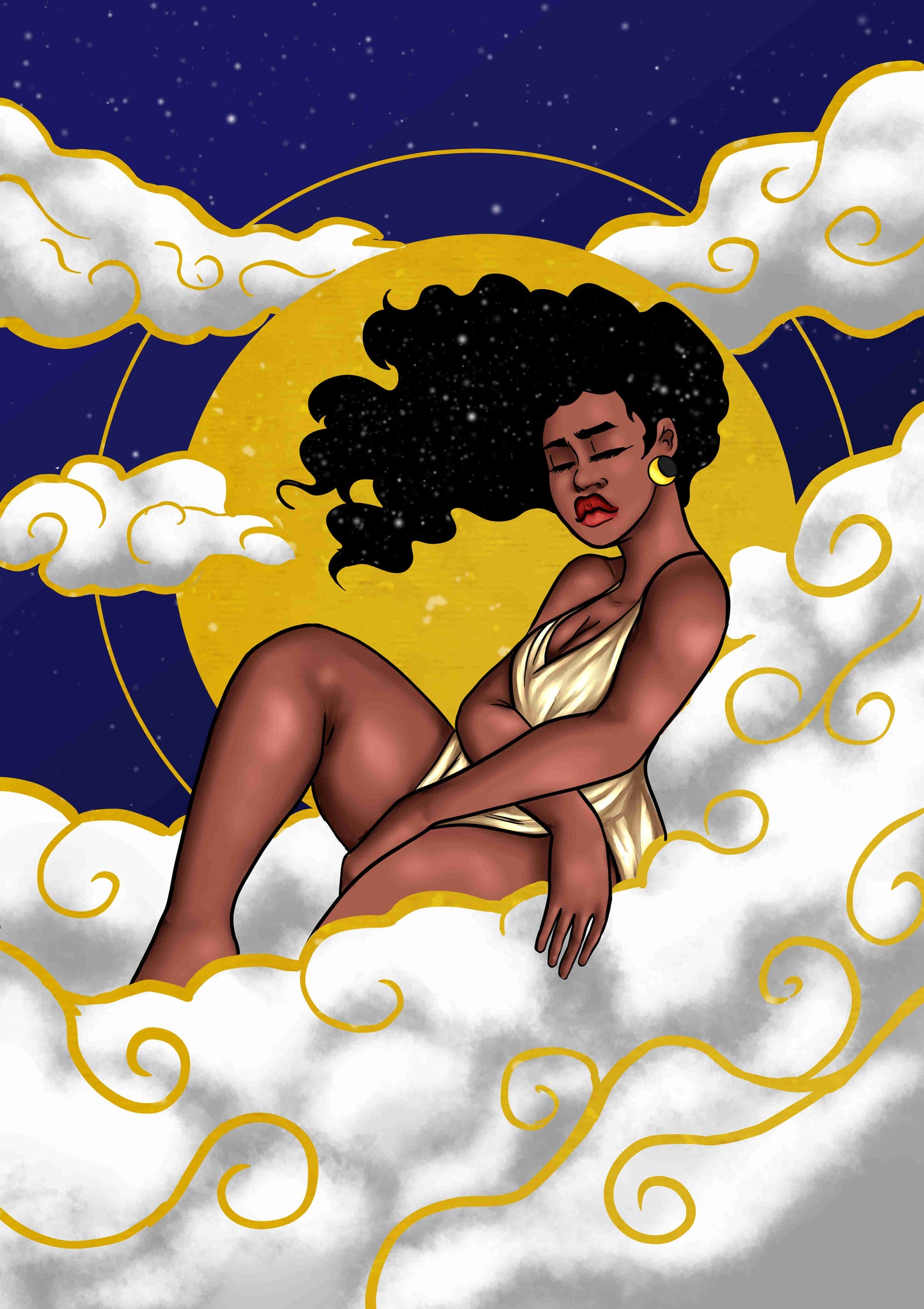 Gold Foil Print Celestial Rest