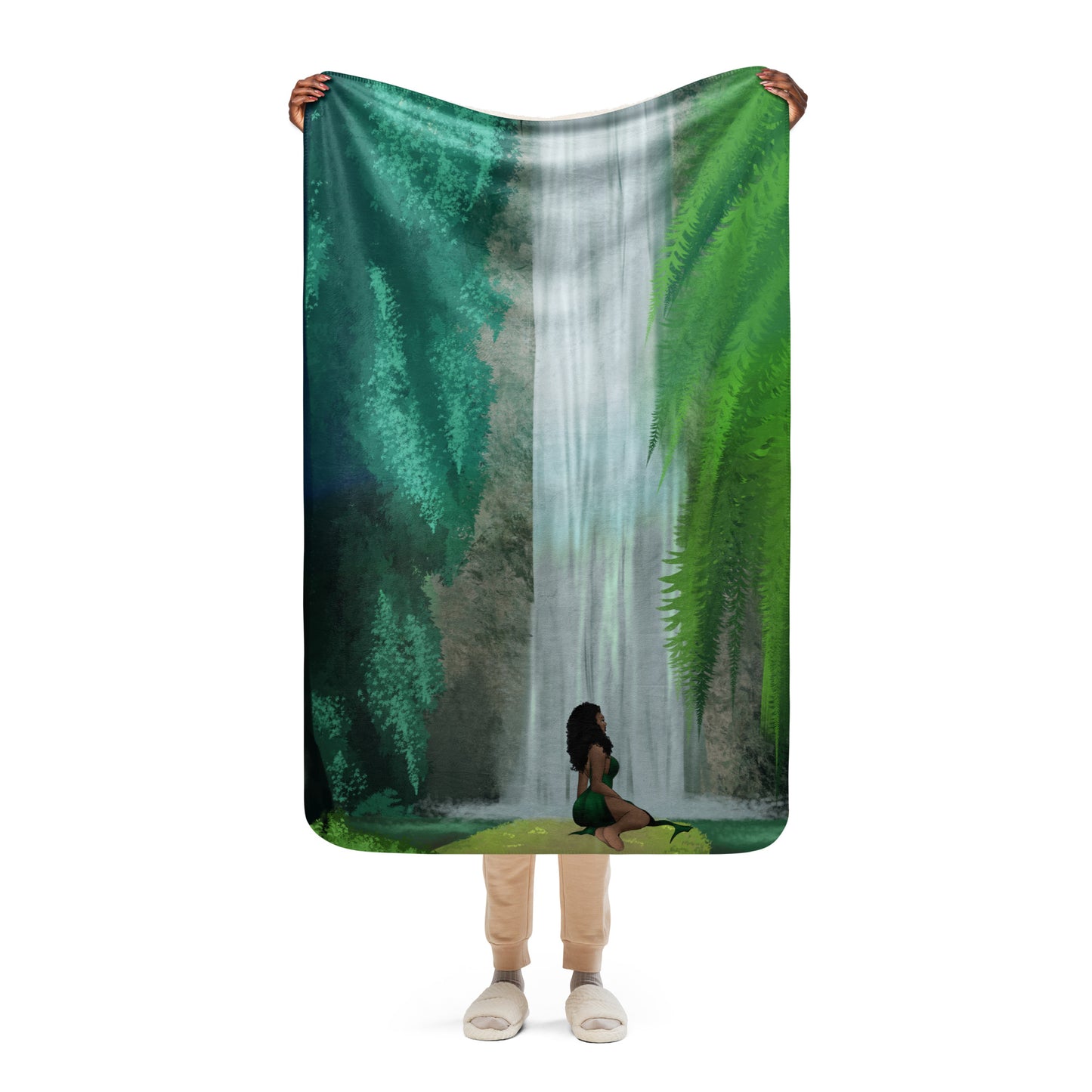 Relaxing in Nature Sherpa Blanket