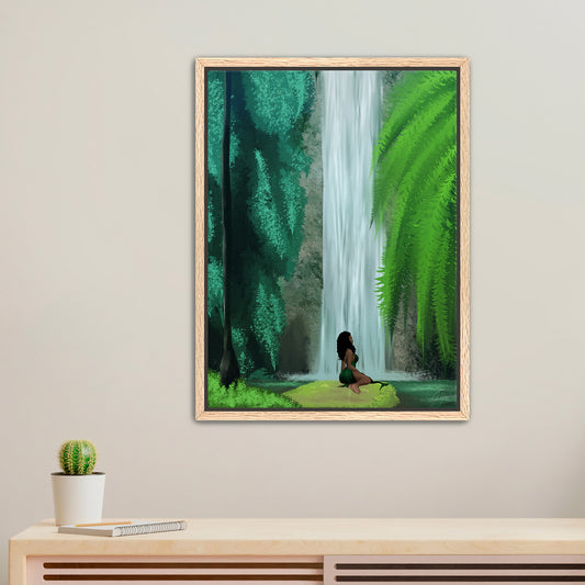 Relaxing in Nature - Framed Canvas Print