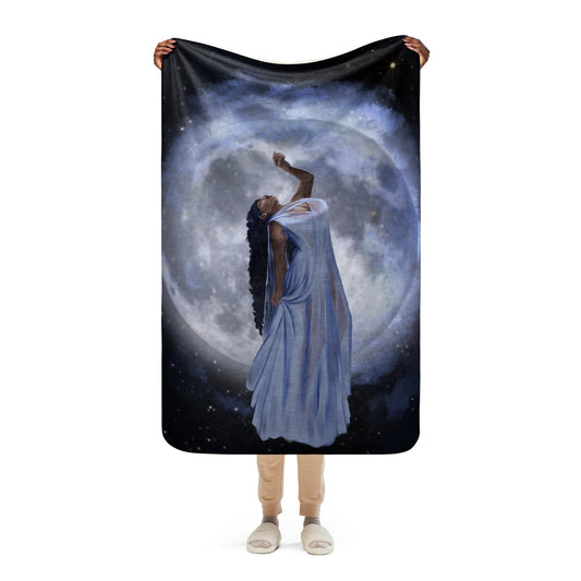 Queen of The Night Sherpa Blanket